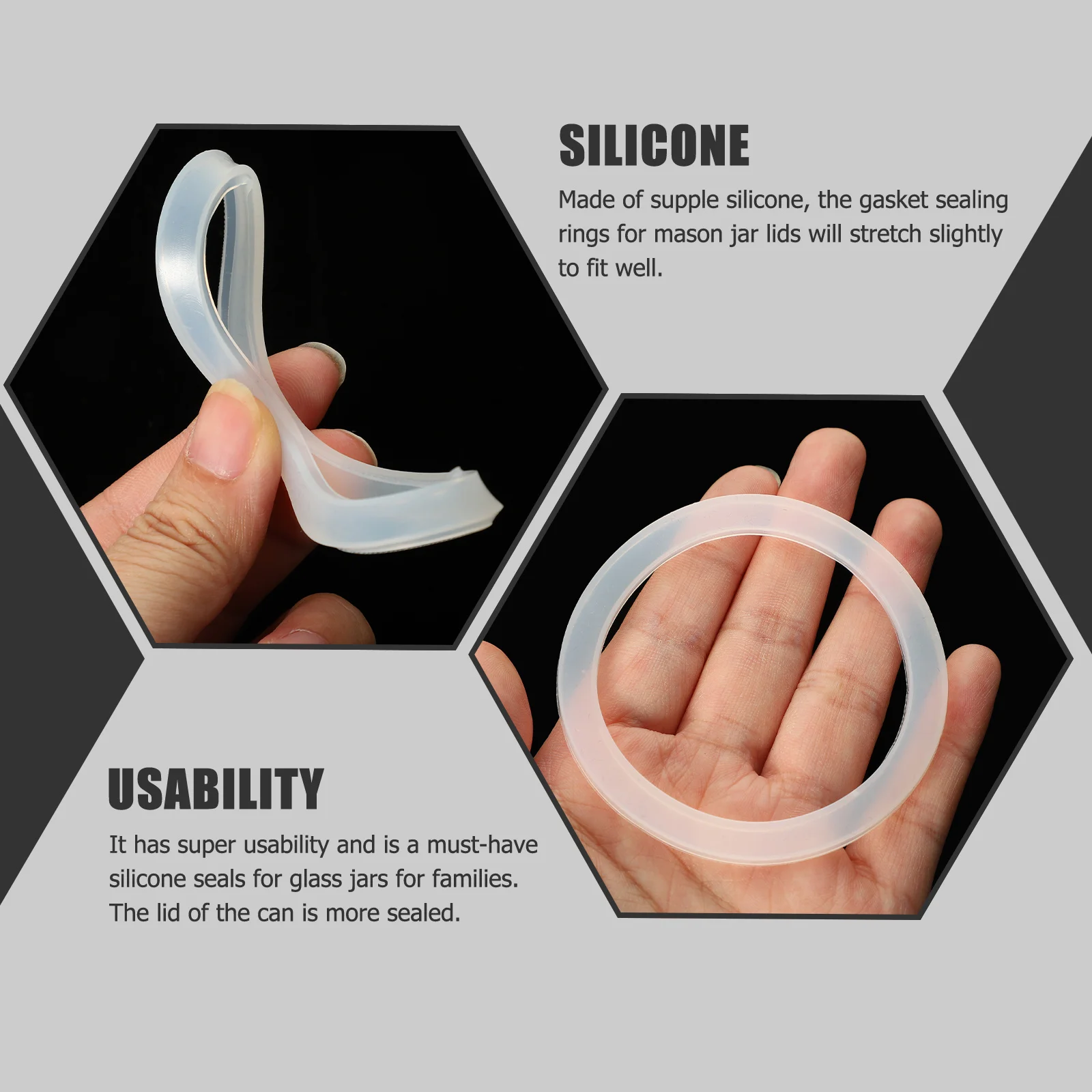 20 Pcs Food Jar Replacement Gasket Gaskets Flexible Sealing Rings Storage Bottle Airtight Seals
20 Pcs Food Jar Replacement Gasket Gaskets Flexible Sealing Rings Storage Bottle Airtight Seals