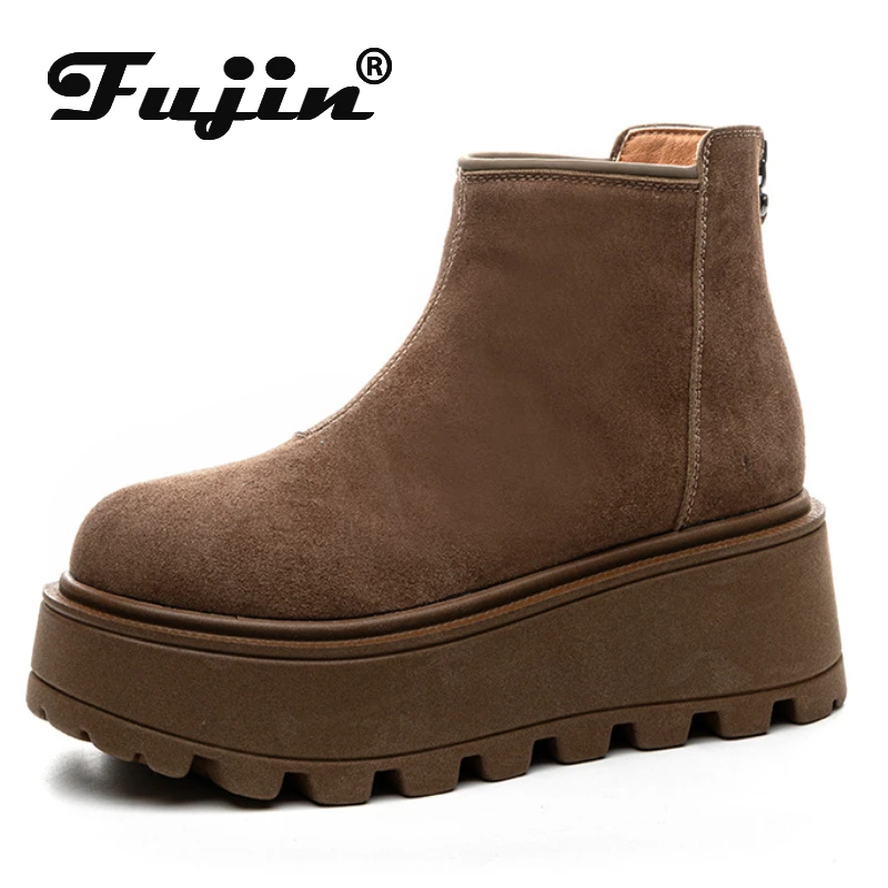 Koznoy 8cm Cow Suede Genuine Leather Platform Wedge Ankle Spring Ladies Women Soft Spring Boot Ethnic Flats Winter Autumn Shoes
Koznoy 8cm Cow Suede Genuine Leather Platform Wedge Ankle Spring Ladies Women Soft Spring Boot Ethnic Flats Winter Autumn Shoes