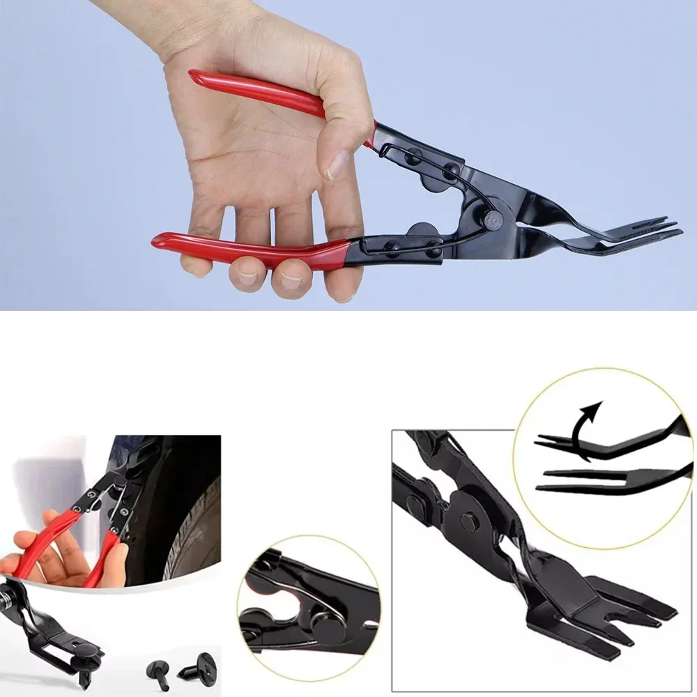 Auto fastener removal pliers spring loaded clip extractor for car dashboard interior trim disassembly work
Auto fastener removal pliers spring loaded clip extractor for car dashboard interior trim disassembly work