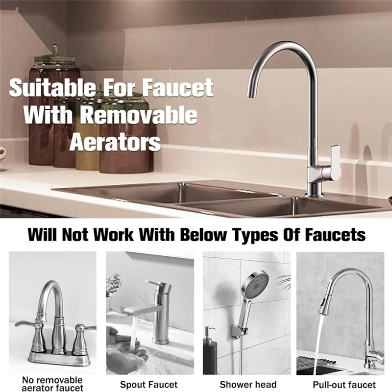 ABKD Sink To Garden Hose Adapter, Faucet To Hose Quick Connector Sink Hose For Faucet Hose That Attaches To Sink Faucet
ABKD Sink To Garden Hose Adapter, Faucet To Hose Quick Connector Sink Hose For Faucet Hose That Attaches To Sink Faucet