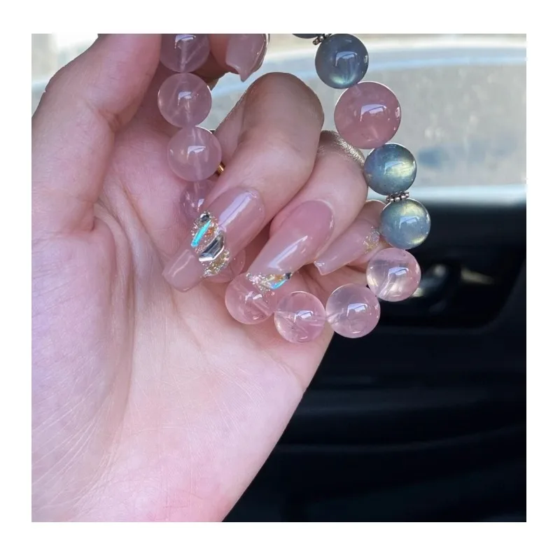 Starlight Imitation Powder Crystal with Gray Moonlight Horse Powder Bracelet, Peach Blossom Silver Transfer Beaded Exquisite Guo
Starlight Imitation Powder Crystal with Gray Moonlight Horse Powder Bracelet, Peach Blossom Silver Transfer Beaded Exquisite Guo