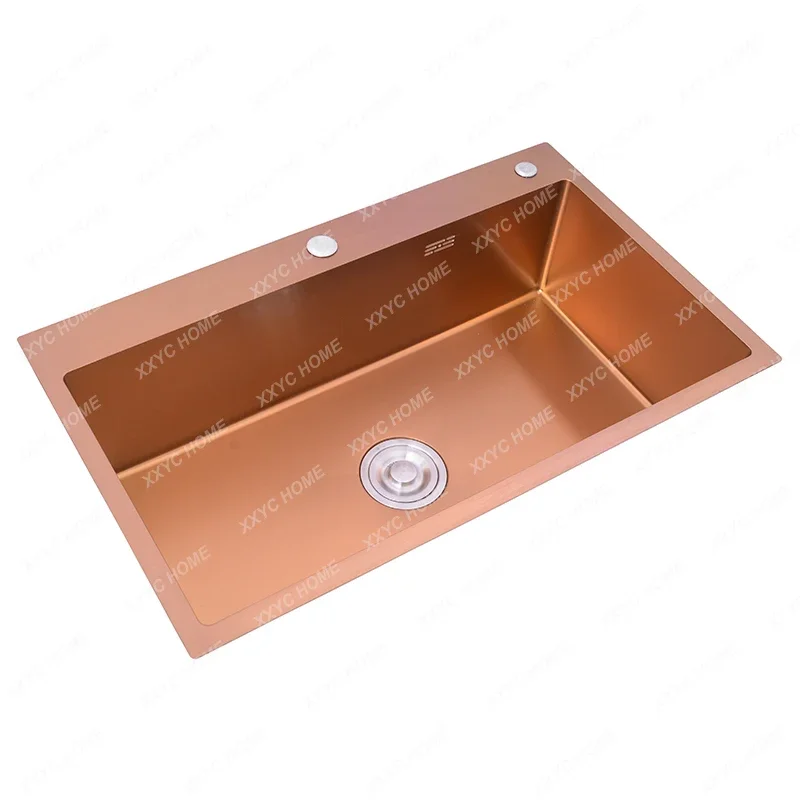 68X45CM Rose gold nano handmade kitchen sink bowl multifunctional table board 304 stainless steel
68X45CM Rose gold nano handmade kitchen sink bowl multifunctional table board 304 stainless steel