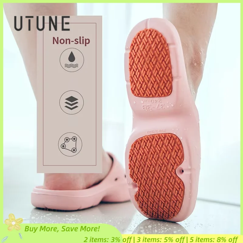 UTUNE Shower Slides Non-Slip Rubber Sole Indoor Bathroom Home Slippers for Women Men Elderly EVA Comfortable Slip-On Shoes
UTUNE Shower Slides Non-Slip Rubber Sole Indoor Bathroom Home Slippers for Women Men Elderly EVA Comfortable Slip-On Shoes