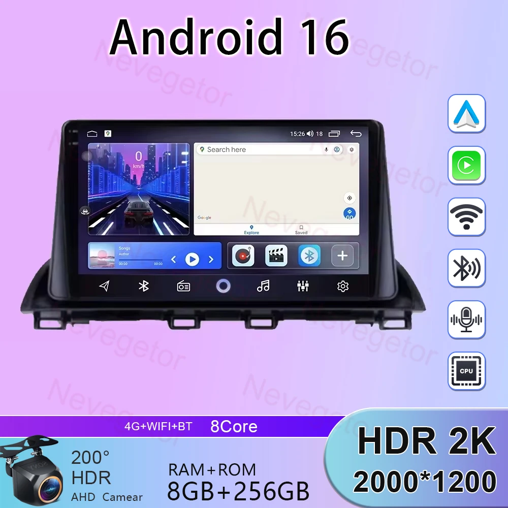 For Mazda 3 Axela 2014 - 2019 Mazda CX-4 CX4 2016 -2018 Car Radio Android Auto GPS Navigation Multimedia Video Player No DVD
For Mazda 3 Axela 2014 - 2019 Mazda CX-4 CX4 2016 -2018 Car Radio Android Auto GPS Navigation Multimedia Video Player No DVD