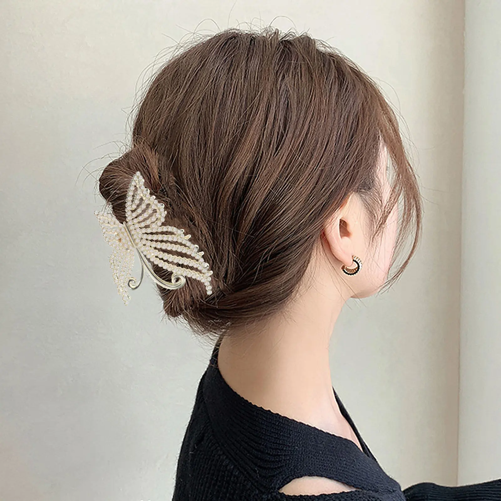 2Pcs Butterfly Hair Claw Clips Metal Rhinestone Decorative Non-Slip Hair Accessories for Women Elegant Hairstyles Party Daily
2Pcs Butterfly Hair Claw Clips Metal Rhinestone Decorative Non-Slip Hair Accessories for Women Elegant Hairstyles Party Daily
