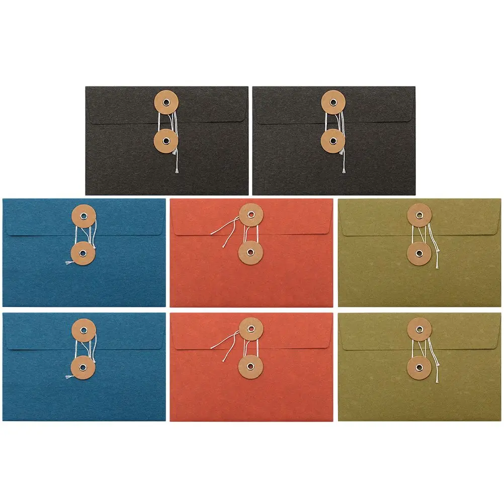 8 Pcs Postcard Storage Envelopes Colored Vintage Letter Size Thickened Paper Bags String Tie Multifunctional Student Office
8 Pcs Postcard Storage Envelopes Colored Vintage Letter Size Thickened Paper Bags String Tie Multifunctional Student Office