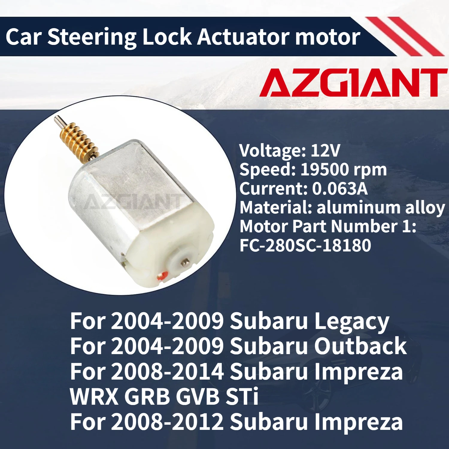 For 2004-2009 Subaru Legacy/Outback/Impreza WRX GRB GVB STi 2008-2014 AZGIANT Car Steering Lock Actuator motor OEM parts
For 2004-2009 Subaru Legacy/Outback/Impreza WRX GRB GVB STi 2008-2014 AZGIANT Car Steering Lock Actuator motor OEM parts