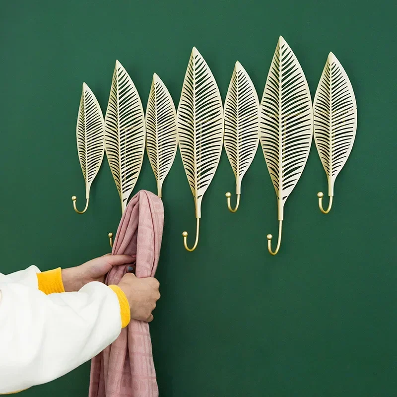 Iron Art Key Hook Hanger Creative Wall Hanging Coat Rack Door Porch Light Luxury Leaf Decoration
Iron Art Key Hook Hanger Creative Wall Hanging Coat Rack Door Porch Light Luxury Leaf Decoration