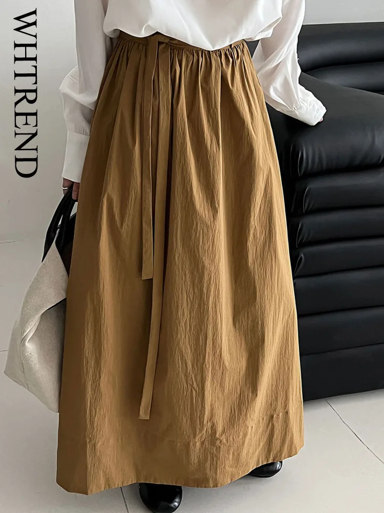 WHTREND High-End Ribbon High-Waist Skirt For Women Autumn New Loose Casual Style Simple Skirts Office Lady New WH1145
WHTREND High-End Ribbon High-Waist Skirt For Women Autumn New Loose Casual Style Simple Skirts Office Lady New WH1145