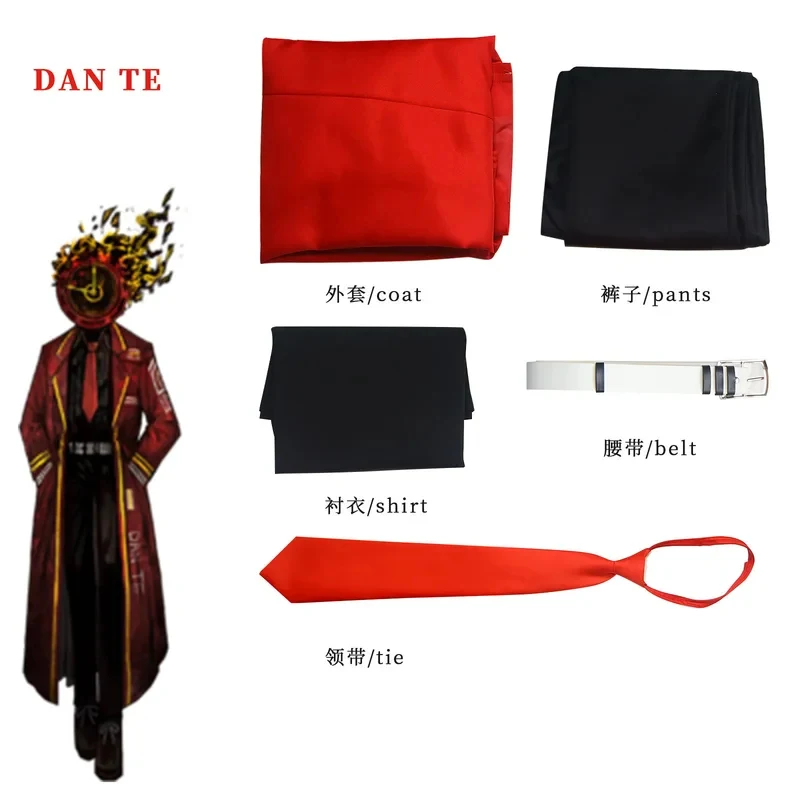 Euro 7 cos Game Limbus Company Cosplay Dante Costume Red Long Coat DAN TE Uniform Suit Halloween Party Carnival Roleplay
Euro 7 cos Game Limbus Company Cosplay Dante Costume Red Long Coat DAN TE Uniform Suit Halloween Party Carnival Roleplay