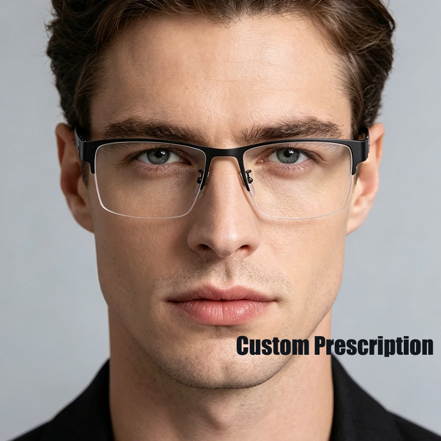 Men's Custom Prescription Glasses Multi-Focal Progressive Photochromic Anti-Blue Light Myopia Hyperopia Reading Glasses 6608
Men's Custom Prescription Glasses Multi-Focal Progressive Photochromic Anti-Blue Light Myopia Hyperopia Reading Glasses 6608