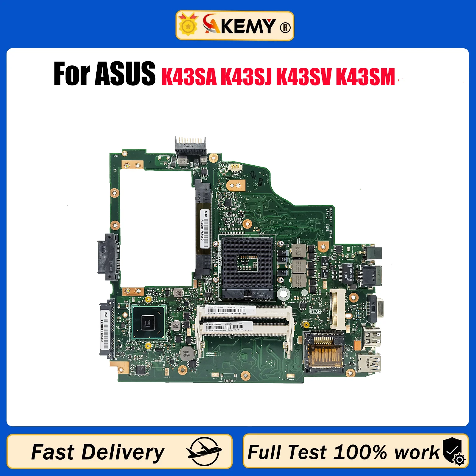 Материнская плата K43SA для ноутбука ASUS K43S A43S X43S K43SJ K43SV K43SD K43SM, материнская плата для ноутбука в наличии, 100% тестирование, ОК, быстрая доставка
Материнская плата K43SA для ноутбука ASUS K43S A43S X43S K43SJ K43SV K43SD K43SM, материнская плата для ноутбука в наличии, 100% тестирование, ОК, быстрая доставка