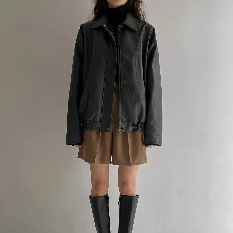 Korean style Loose Fit PU Leather Biker Jacket, Women's Stylish Jacket
Korean style Loose Fit PU Leather Biker Jacket, Women's Stylish Jacket