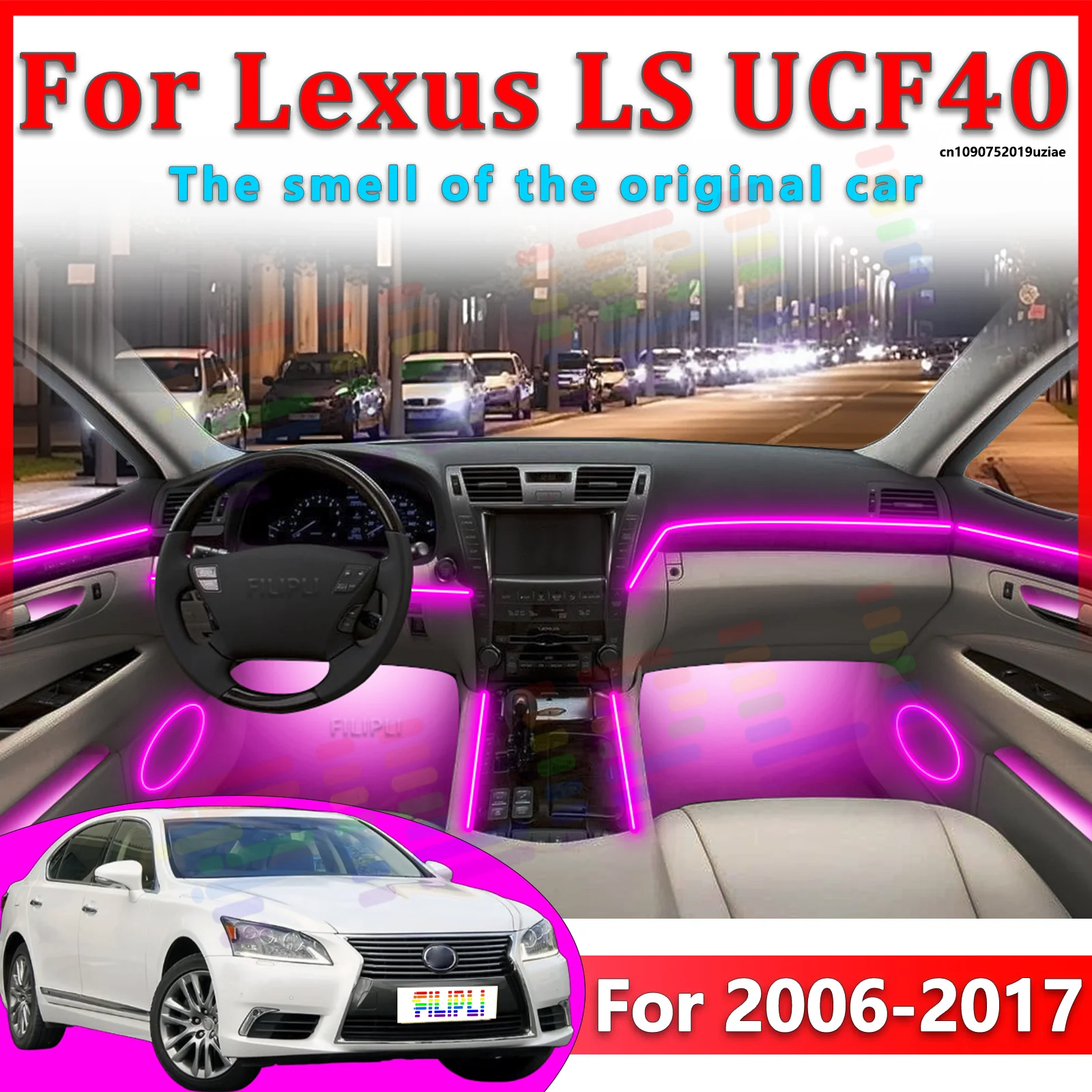 For Lexus LS UCF40 2013-2025Y Car LED Ambient Lamps Colorful Atmosphere Lights Auto Interior Neon Strip App Control 64 RGB Light
For Lexus LS UCF40 2013-2025Y Car LED Ambient Lamps Colorful Atmosphere Lights Auto Interior Neon Strip App Control 64 RGB Light
