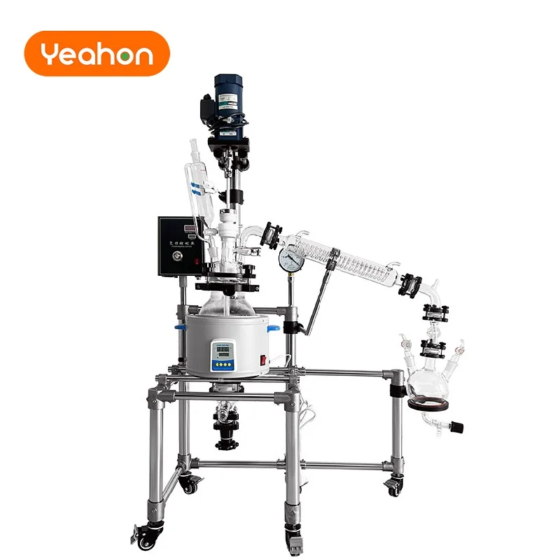 Laboratory Customized Top Quality Multi-Function Single-layer Glass Reactor 5L Price
Laboratory Customized Top Quality Multi-Function Single-layer Glass Reactor 5L Price