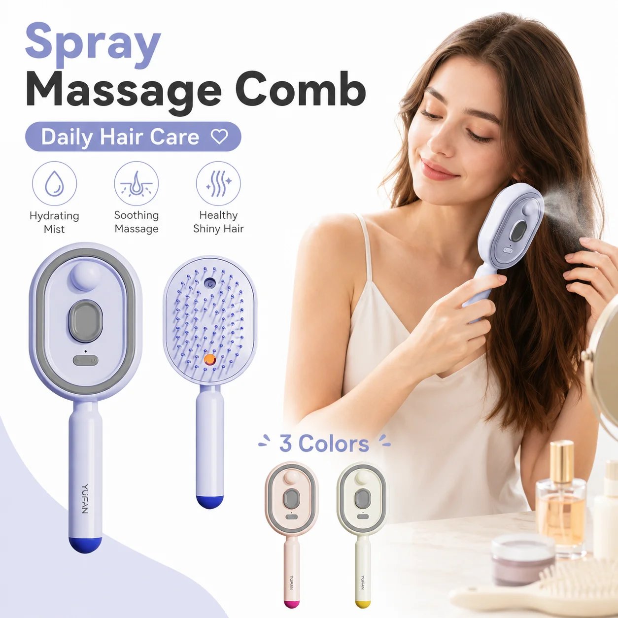 Electric Spray Air Cushions Massage Comb 3 in 1 Self Cleaning Steam Essential Oil Brush Rechargeable Spray Scalp Massager Combs
Electric Spray Air Cushions Massage Comb 3 in 1 Self Cleaning Steam Essential Oil Brush Rechargeable Spray Scalp Massager Combs