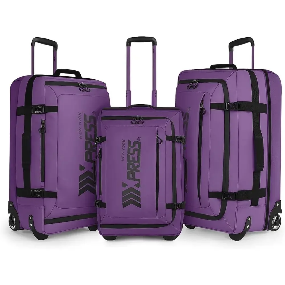 3-Piece Luggage Set, Rolling Duffle Bags with Handle, Carry-On Travel Luggage for Men & Women
3-Piece Luggage Set, Rolling Duffle Bags with Handle, Carry-On Travel Luggage for Men & Women