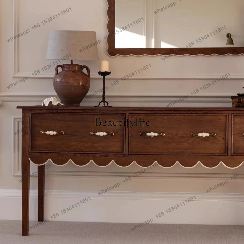 LD33French retro solid wood porch cabinet American light luxury living room decoration aisle locker
LD33French retro solid wood porch cabinet American light luxury living room decoration aisle locker