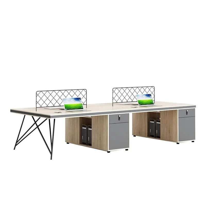 Office desk and chair combination Double 4 people 6 people Staff desk Staff space Simple modern staff computer desk and chair 
Office desk and chair combination Double 4 people 6 people Staff desk Staff space Simple modern staff computer desk and chair