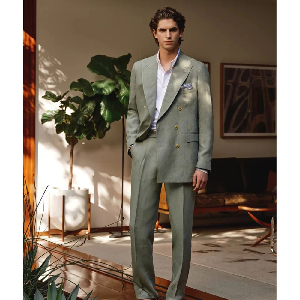 Minimalist Mint Green Peak Lapel Men's Suit 2 Piece Set Double-Breasted Loose Fit Formal Office Buisness Male(Pants+Jacket)
Minimalist Mint Green Peak Lapel Men's Suit 2 Piece Set Double-Breasted Loose Fit Formal Office Buisness Male(Pants+Jacket)