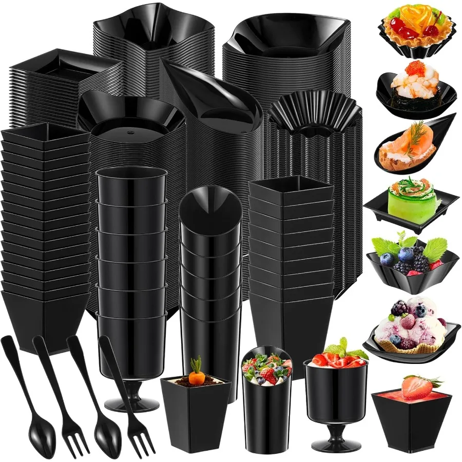 1600 Pcs Mini Appetizer Plates Dessert Cups with Spoons Forks Set Assorted Shape Plastic Parfait Cups Dessert Plates Container
1600 Pcs Mini Appetizer Plates Dessert Cups with Spoons Forks Set Assorted Shape Plastic Parfait Cups Dessert Plates Container