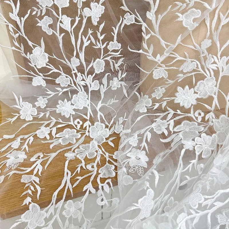 Exquisite Outer Order Mesh Embroidered Lace Fabric Wedding Dress Flower Lace Trim 1 Yard Ideal for Wedding Gowns and Accessories
Exquisite Outer Order Mesh Embroidered Lace Fabric Wedding Dress Flower Lace Trim 1 Yard Ideal for Wedding Gowns and Accessories