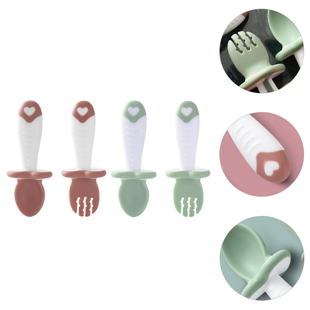 2Sets Baby Fork and Spoon Set Comfortable Ergonomic Design for Babies Learning to Eat Independently Infant Dinnerware Tableware
2Sets Baby Fork and Spoon Set Comfortable Ergonomic Design for Babies Learning to Eat Independently Infant Dinnerware Tableware