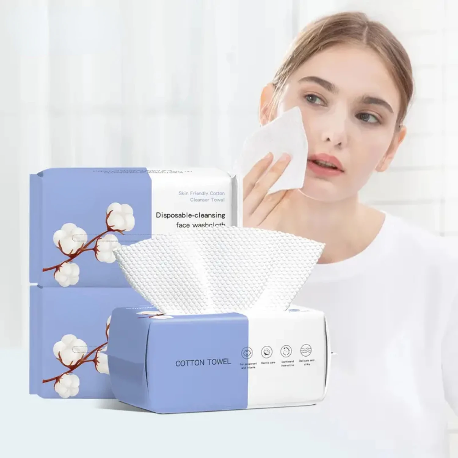 Soft High-Quality Disposable Beauty Makeup Remover 60 PCS Wet And Dry Facial Cleansing Wipes, Pearl Cotton Nonwoven Face Towel.
Soft High-Quality Disposable Beauty Makeup Remover 60 PCS Wet And Dry Facial Cleansing Wipes, Pearl Cotton Nonwoven Face Towel.