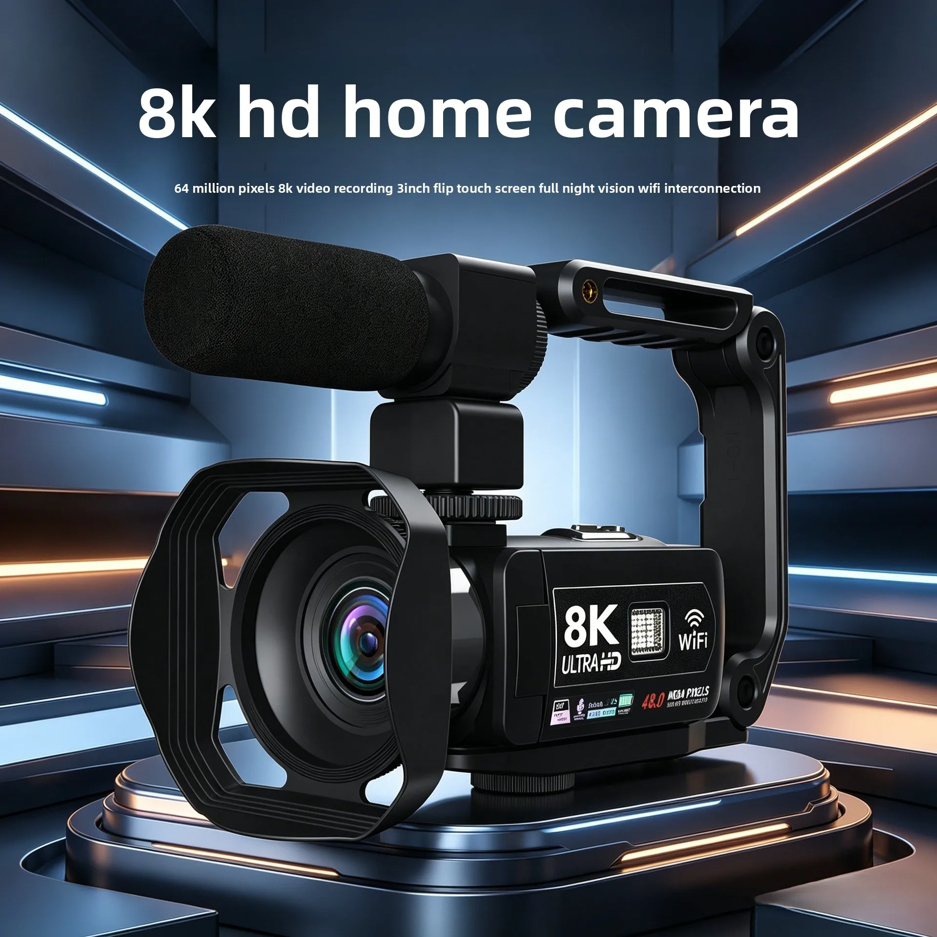 8K high definition home camera 64 million WiFi Internet night vision flip touch screen camera
8K high definition home camera 64 million WiFi Internet night vision flip touch screen camera
