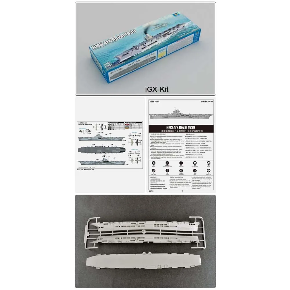 Trumpeter 06713 1/700 Scale British Navy HMS Ark Royal 1939 Aircraft Carrier Ship Toy Hobby Assembly Plastic Model Building Kit
Trumpeter 06713 1/700 Scale British Navy HMS Ark Royal 1939 Aircraft Carrier Ship Toy Hobby Assembly Plastic Model Building Kit