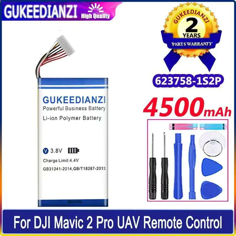 Drone Battery for DJI Mavic 2 Pro UAV Remote Control: 4500mAh 623758-1S2P Power 
Drone Battery for DJI Mavic 2 Pro UAV Remote Control: 4500mAh 623758-1S2P Power