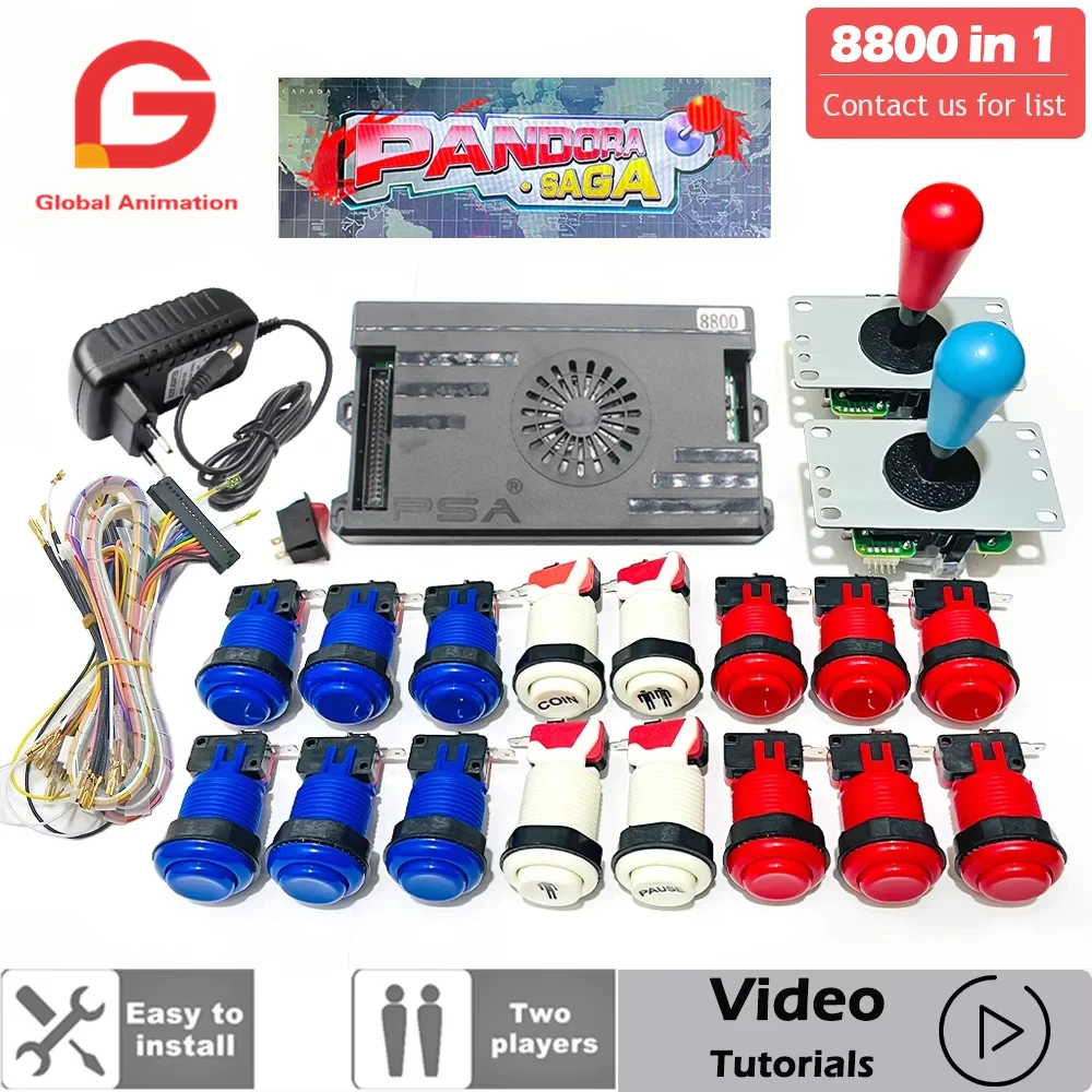 8800 в 1 Pandora Saga Box 3D USB 4P Game DIY Kit 8-полосный джойстик Американский стиль Кнопочный аркадный игровой консоль Шкаф Bartop
8800 в 1 Pandora Saga Box 3D USB 4P Game DIY Kit 8-полосный джойстик Американский стиль Кнопочный аркадный игровой консоль Шкаф Bartop