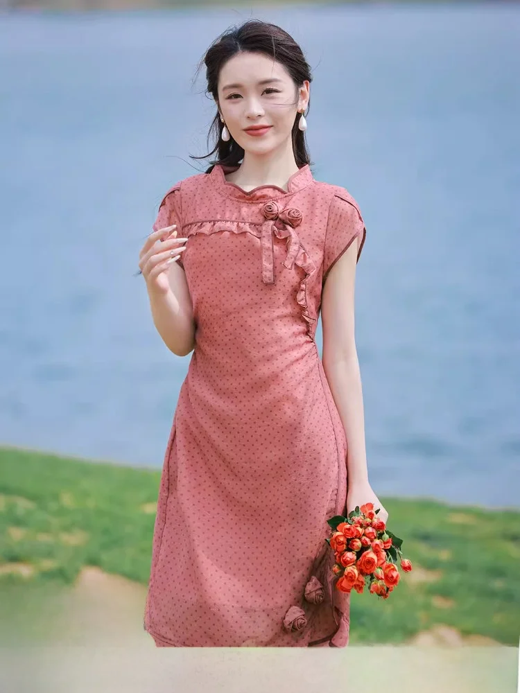 Red Flag Robe Dress Women's Retro Style Mid-Length Dress with Waist-Cinching Pleats Fireworks Ironing Summer New
Red Flag Robe Dress Women's Retro Style Mid-Length Dress with Waist-Cinching Pleats Fireworks Ironing Summer New
