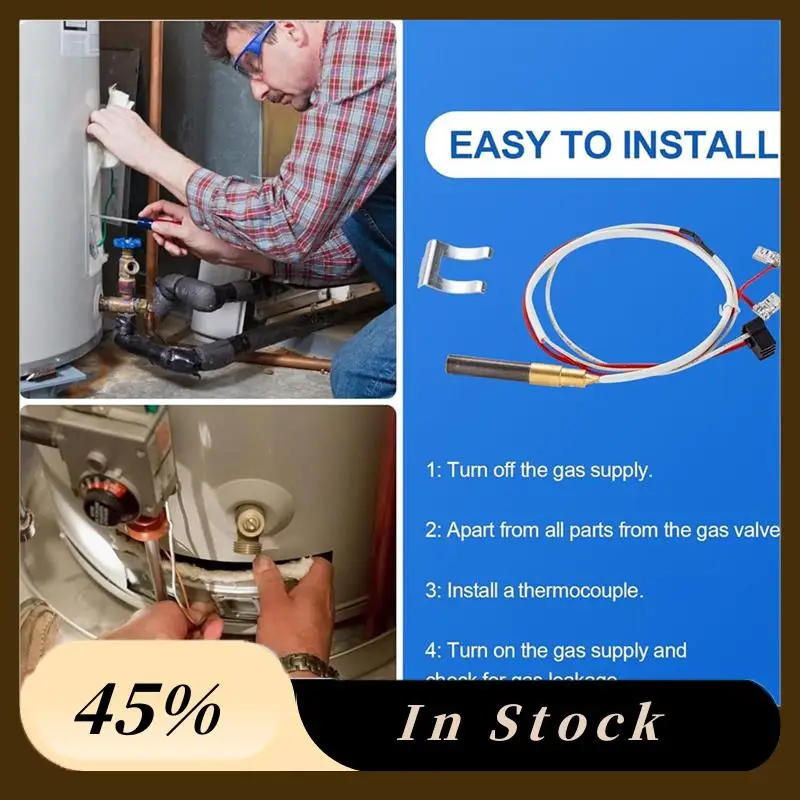 A60Z Top Minivolt Thermopile For Water Heater, Minivolt Thermopile Replacement Part Compatible For Reliance, 100112330
A60Z Top Minivolt Thermopile For Water Heater, Minivolt Thermopile Replacement Part Compatible For Reliance, 100112330
