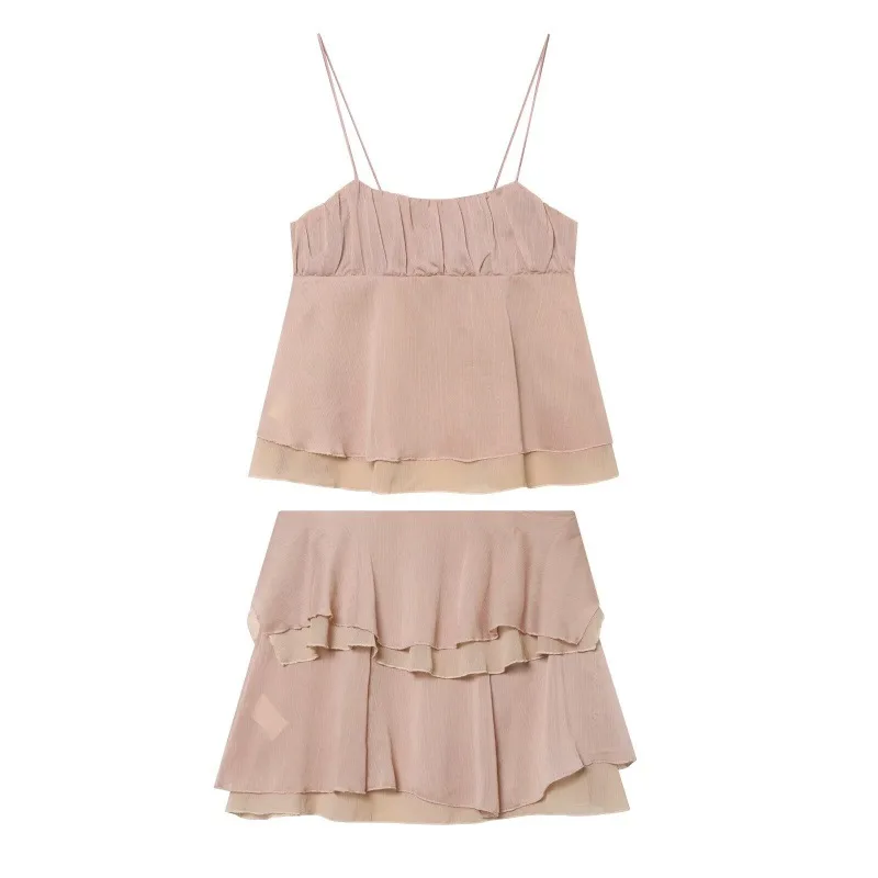 Withered Qiaoqisha Camisole Top, Short Skirt New Two Piece Set Women's Skirt Woman Clothing Faldas Skirts
Withered Qiaoqisha Camisole Top, Short Skirt New Two Piece Set Women's Skirt Woman Clothing Faldas Skirts
