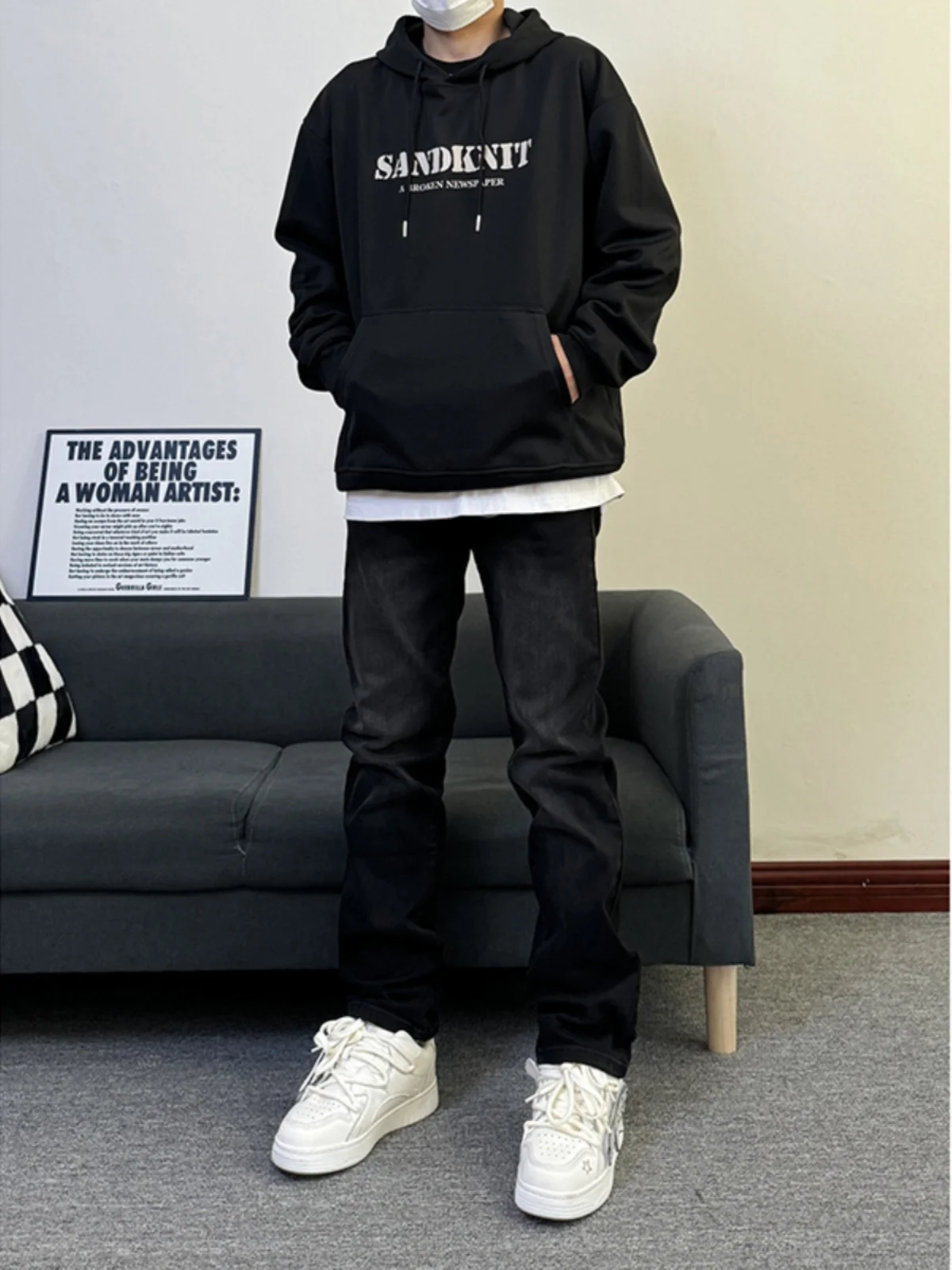 Men's High Waist Straight Leg Jeans Mid-Wa adual Color Knee-Length Slim Fit Casual Trousers for Autumn Season
Men's High Waist Straight Leg Jeans Mid-Wa adual Color Knee-Length Slim Fit Casual Trousers for Autumn Season