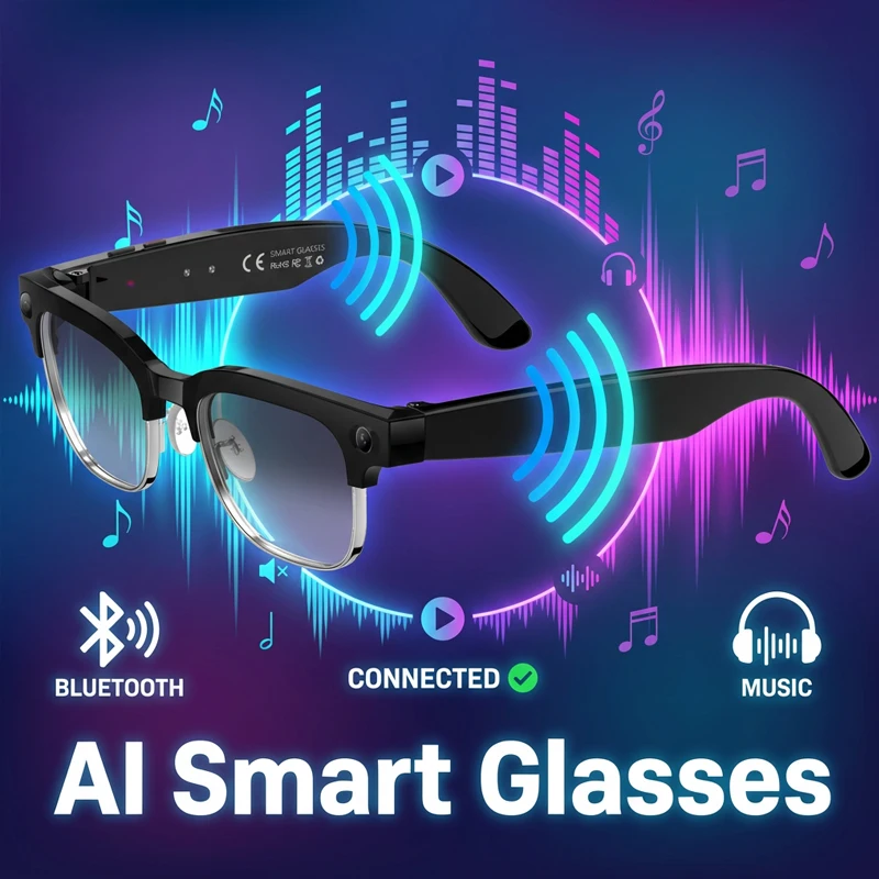 AI Smart Camera Glasses Bluetooth Voice Assisatant Music Sunglasses Men Women 2026 Sports Touch Control Photochromic Shades
AI Smart Camera Glasses Bluetooth Voice Assisatant Music Sunglasses Men Women 2026 Sports Touch Control Photochromic Shades