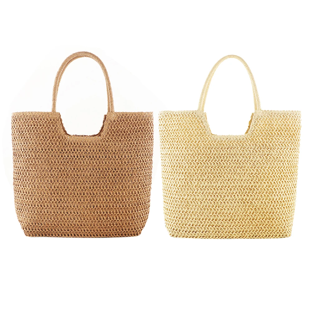 Women Crochet Beach Handbag Zipper Closure Weaving Travel Handbag Solid Color Retro Straw Handbag Ladies Summer Daily Bag
Women Crochet Beach Handbag Zipper Closure Weaving Travel Handbag Solid Color Retro Straw Handbag Ladies Summer Daily Bag