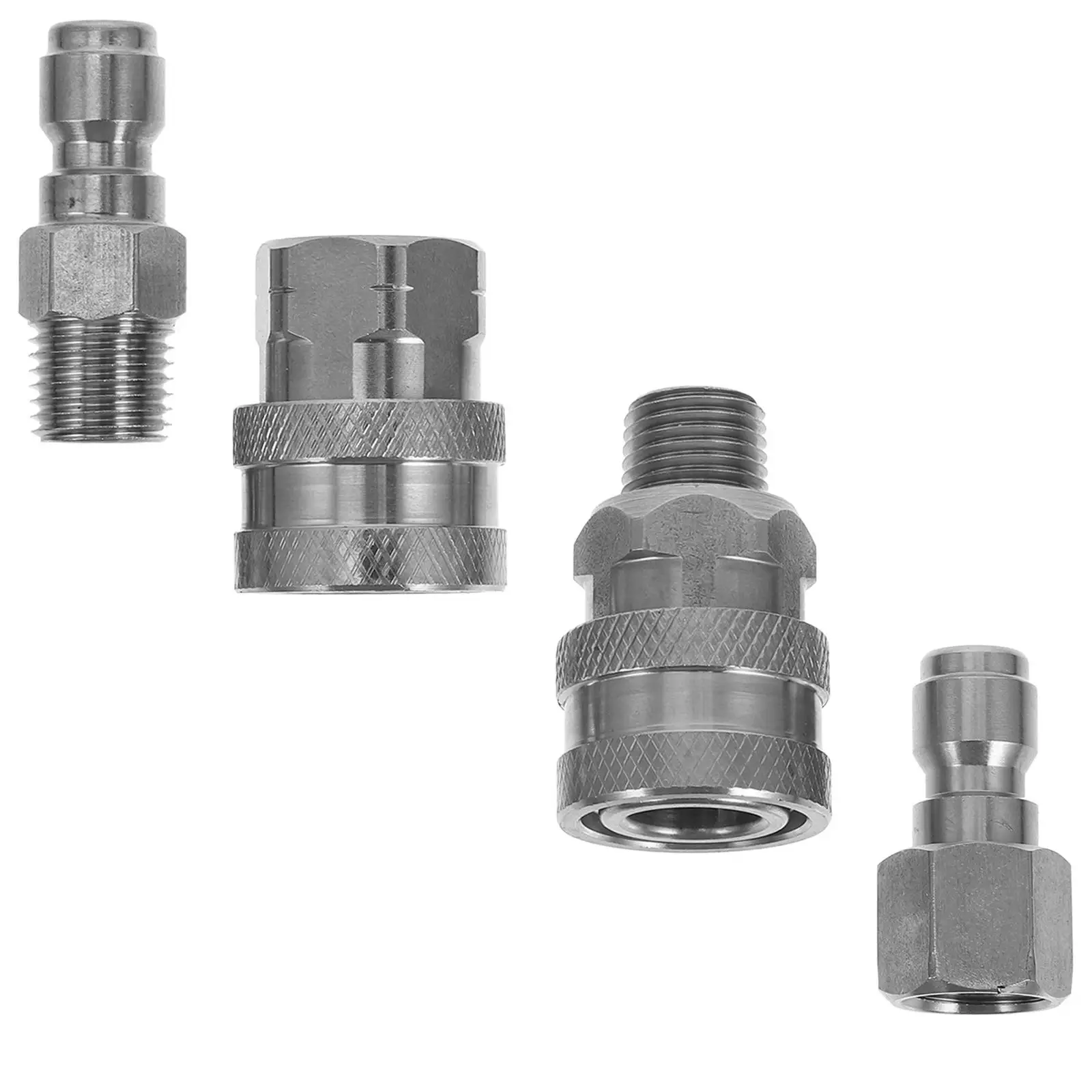 Quick-connect Coupling Threaded Tube Fittings Hydraulic Couplers Adapter Power Washer Pressure Swivel
Quick-connect Coupling Threaded Tube Fittings Hydraulic Couplers Adapter Power Washer Pressure Swivel