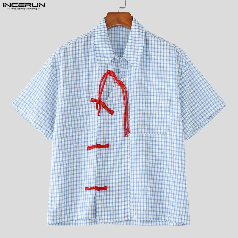 INCERUN Men's Shirt Plaid Patchwork Lapel Short Sleeve Vintage Button Men Clothes Loose Summer Streetwear Tops Shirts For Man
INCERUN Men's Shirt Plaid Patchwork Lapel Short Sleeve Vintage Button Men Clothes Loose Summer Streetwear Tops Shirts For Man