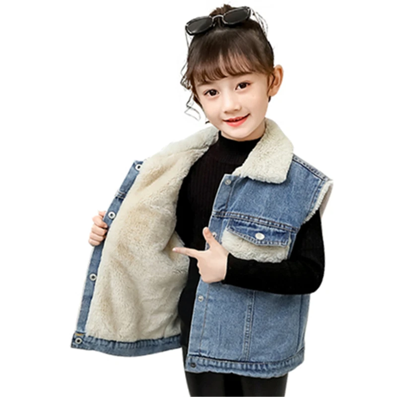 2025 Children Autumn Winter Denim Vest For Girl Insulated Sleeveless Jacket Outerwear 4-13 Years Kids Teenager Warm Waistcoat
2025 Children Autumn Winter Denim Vest For Girl Insulated Sleeveless Jacket Outerwear 4-13 Years Kids Teenager Warm Waistcoat