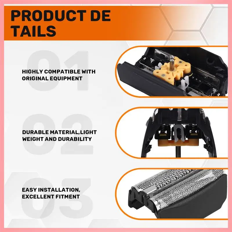 L65A-51B Бритвенная сетка и лезвие для Braun Series 5 Contourpro Complete Activator серии 8000, подходит для WF1S WF2S 530 550 590 5760 5758
L65A-51B Бритвенная сетка и лезвие для Braun Series 5 Contourpro Complete Activator серии 8000, подходит для WF1S WF2S 530 550 590 5760 5758