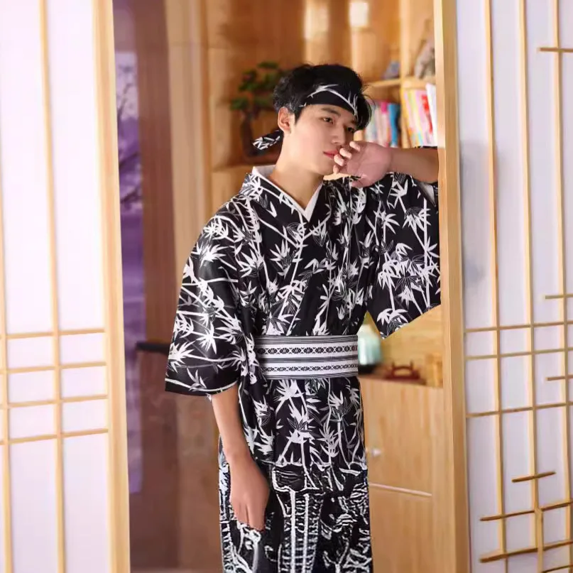 Men's Japanese Bamboo-Pattern Kimono – Wrinkle-Resistant Fiber Fabric, Formal Wear for Photo Shoots, Stage & Film
Men's Japanese Bamboo-Pattern Kimono – Wrinkle-Resistant Fiber Fabric, Formal Wear for Photo Shoots, Stage & Film