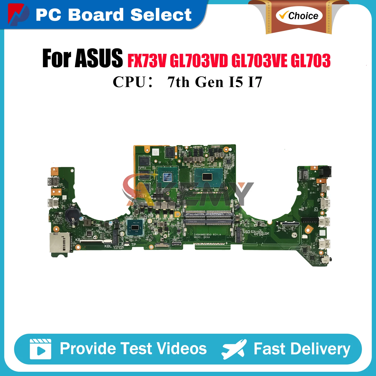 GL703VD Материнская плата для ноутбука ASUS ROG Strix GL703VE GL703VD GL703V GL703VM FX73V Материнская плата с процессором I5 I7 100% tests OK stk
GL703VD Материнская плата для ноутбука ASUS ROG Strix GL703VE GL703VD GL703V GL703VM FX73V Материнская плата с процессором I5 I7 100% tests OK stk