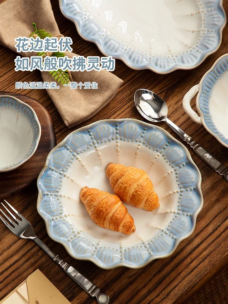 French Vintage Household Vegetable Relief Dining Plate Ceramic Soup Premium Steamed Fish Light Luxury Disc Plate
French Vintage Household Vegetable Relief Dining Plate Ceramic Soup Premium Steamed Fish Light Luxury Disc Plate