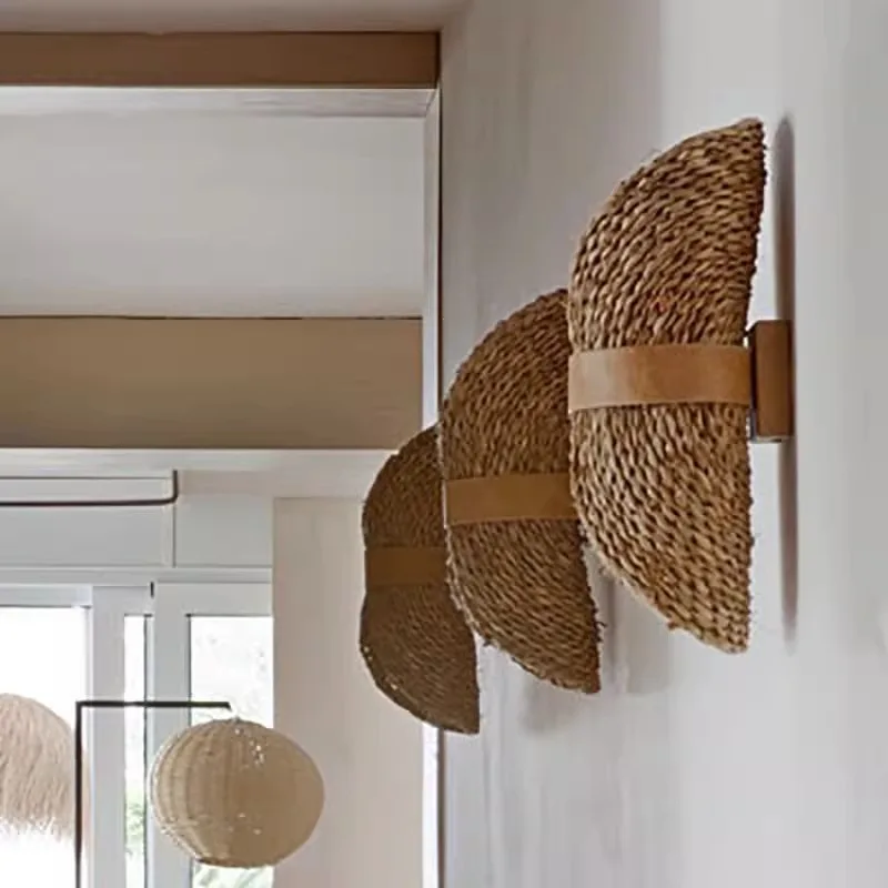 Japanese Retro Vintage Wabi-Sabi Wall Lamp Ratta Weaving Wall Sconces Home Decor Living/Model Room Bedroom Aisle Hotel Homestay
Japanese Retro Vintage Wabi-Sabi Wall Lamp Ratta Weaving Wall Sconces Home Decor Living/Model Room Bedroom Aisle Hotel Homestay