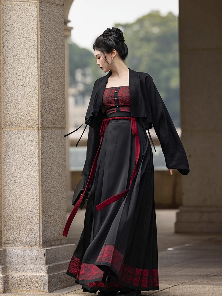 Original Night Red Lotus Ming Dynas Sle Hanfu Skirt with Main Waist Design Imitation Gate Temple Red Bla Ele Daily ...
Original Night Red Lotus Ming Dynas Sle Hanfu Skirt with Main Waist Design Imitation Gate Temple Red Bla Ele Daily ...