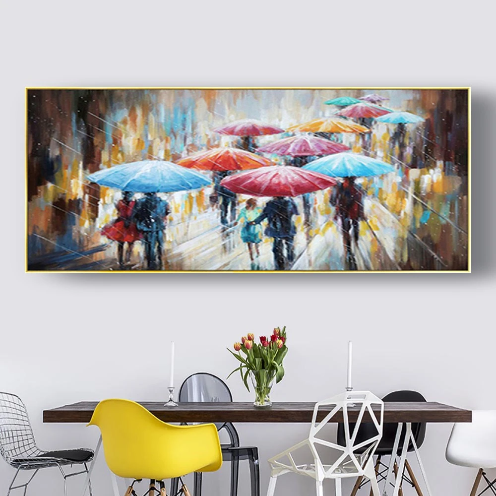 100% Hand-Painted Oil Painting Pedestrian With Umbrella Street View Picture Deco Life Canvas Art Decor Wall Trim For Living Room
100% Hand-Painted Oil Painting Pedestrian With Umbrella Street View Picture Deco Life Canvas Art Decor Wall Trim For Living Room