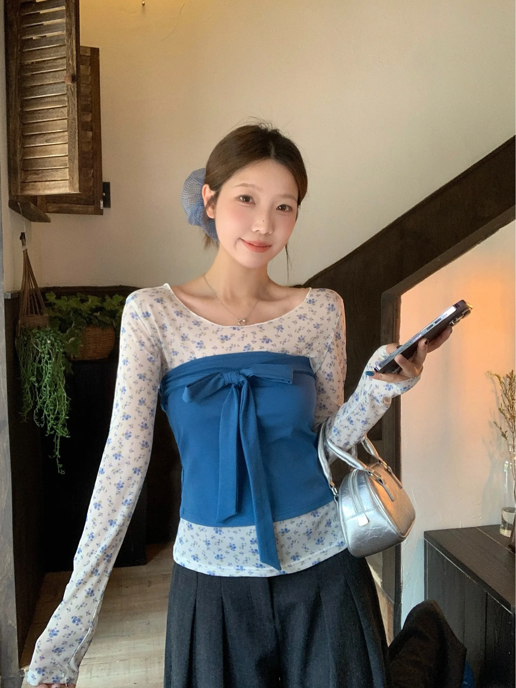 Sweet And Spicy Girl Outfit Summer New Korean Style Knot Tie Long Sleeve Floral Print Top And Bottoms Set plus Size
Sweet And Spicy Girl Outfit Summer New Korean Style Knot Tie Long Sleeve Floral Print Top And Bottoms Set plus Size