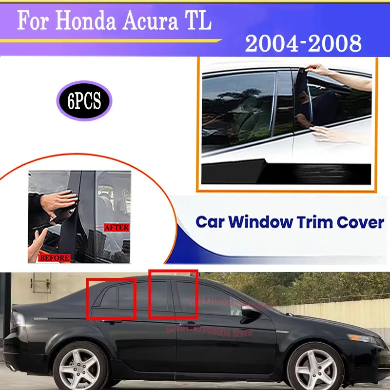 For Honda Acura TL 2004-2005 2006 2007 2008 6Pcs Glossy Black Silver Carbon Window Pillar Post Cover OE Style
For Honda Acura TL 2004-2005 2006 2007 2008 6Pcs Glossy Black Silver Carbon Window Pillar Post Cover OE Style